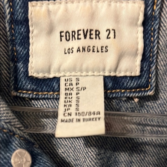 Forever 21 Los Angelos Distressed Denim Jacket - Picture 2 of 8